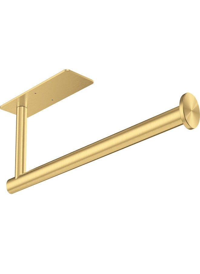 Gewtur Gold Paper Towel Holder Under Cabinet, Self Adhesive Paper Towel Roll Holder Stick on Wall, Stainless Steel Towel Paper Holder for Kitchen Bathroom - Image 1